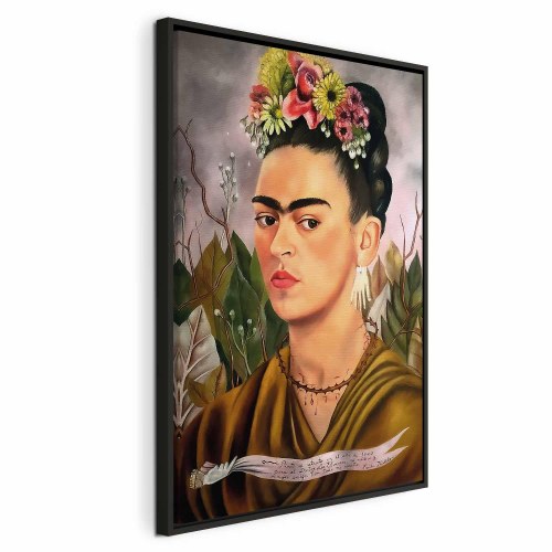Frida Kahlo billede på lærred - Selvportræt dedikeret til Dr. Eloesser