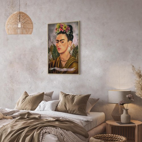 Frida Kahlo billede på lærred - Selvportræt dedikeret til Dr. Eloesser