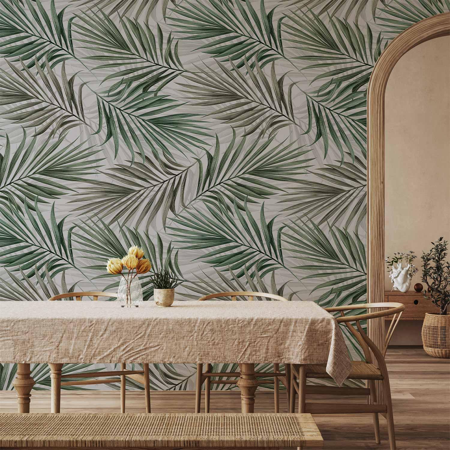 Fototapet med blade - Leaf Chasing tredje variant - 400 x 280 cm - Vandtæt