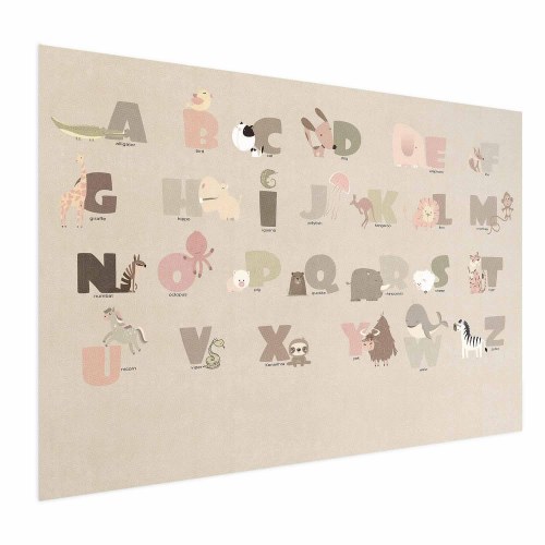 Børneplakat Beige Alfabet 60 x 40 cm / 90 x 60 cm