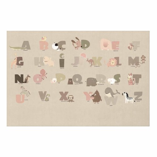 Børneplakat Beige Alfabet 60 x 40 cm / 90 x 60 cm