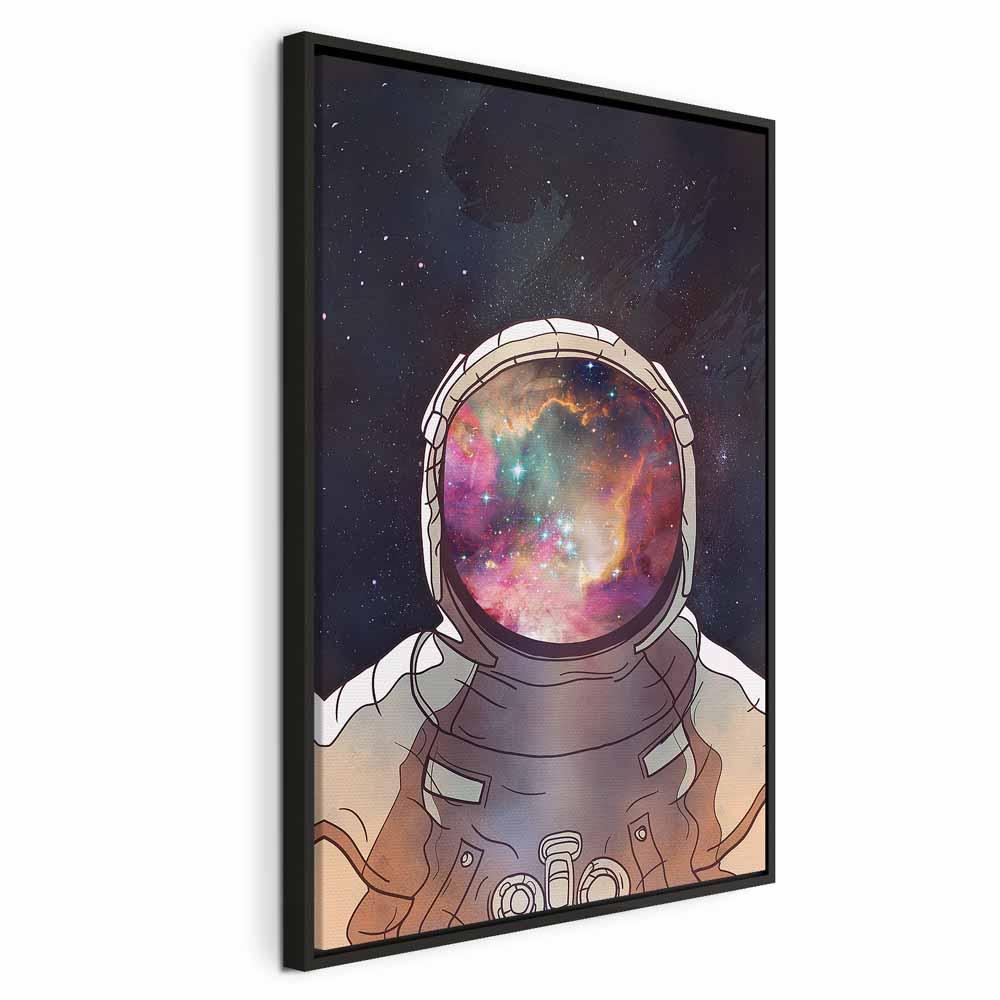 Lærredsbillede Star Explorer 1 del lodret - 60 x 90 cm - I en sort træramme
