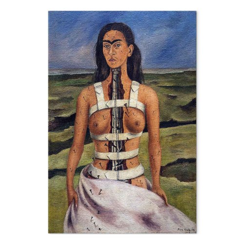 Frida Kahlo Den brækkede søjle lærredsbillede