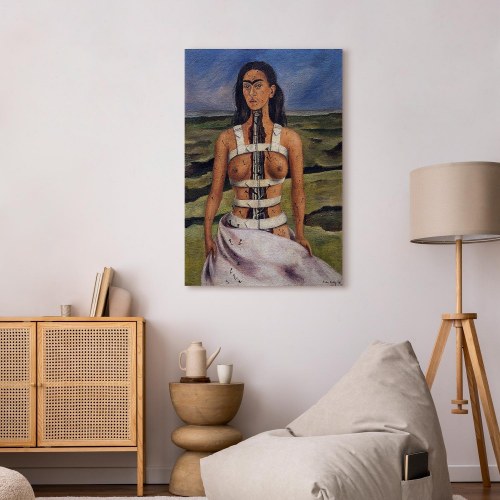 Frida Kahlo Den brækkede søjle lærredsbillede