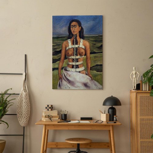 Frida Kahlo Den brækkede søjle lærredsbillede