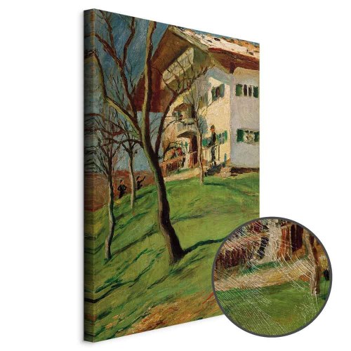 August Macke billede på lærred - Vores lille hus i Tegernsee