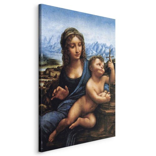 XXL-billede Leonardo da Vinci - Madonna med garnvinde