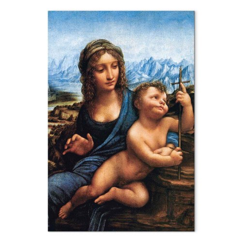 XXL-billede Leonardo da Vinci - Madonna med garnvinde