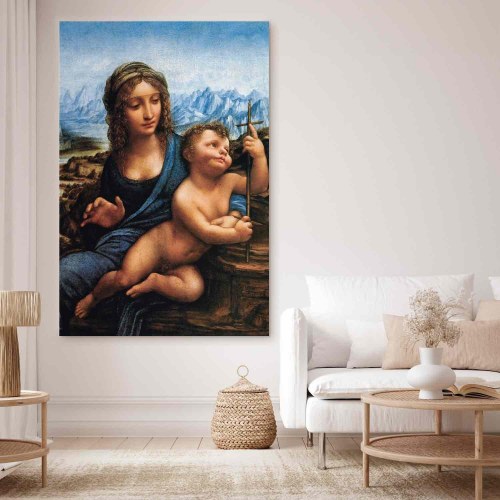 XXL-billede Leonardo da Vinci - Madonna med garnvinde