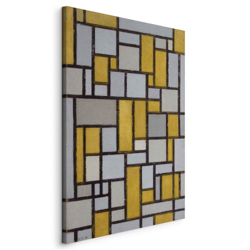 Piet Mondrian XXL-billede på lærred - Komposition med gitter 35