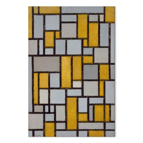 Piet Mondrian XXL-billede på lærred - Komposition med gitter 35