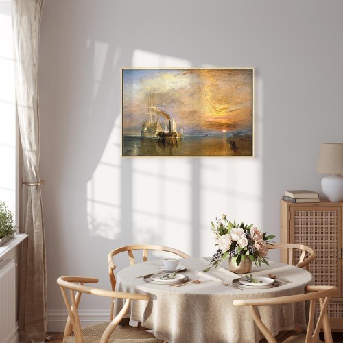 William Turner Den kæmpende Temeraire - billede på lærred