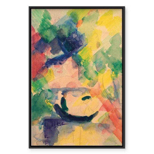 August Macke Billede på lærred - Parret i båden