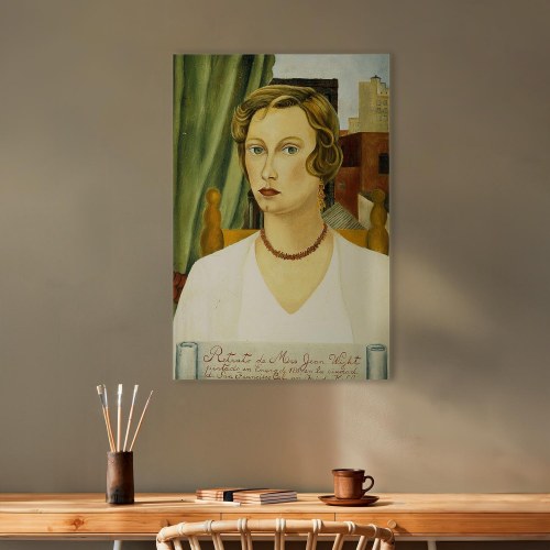 Frida Kahlo lærredsbillede - Portræt af Mrs. Jean Wight