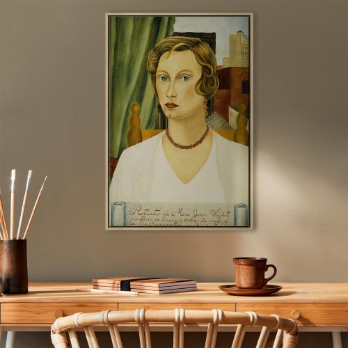 Frida Kahlo lærredsbillede - Portræt af Mrs. Jean Wight