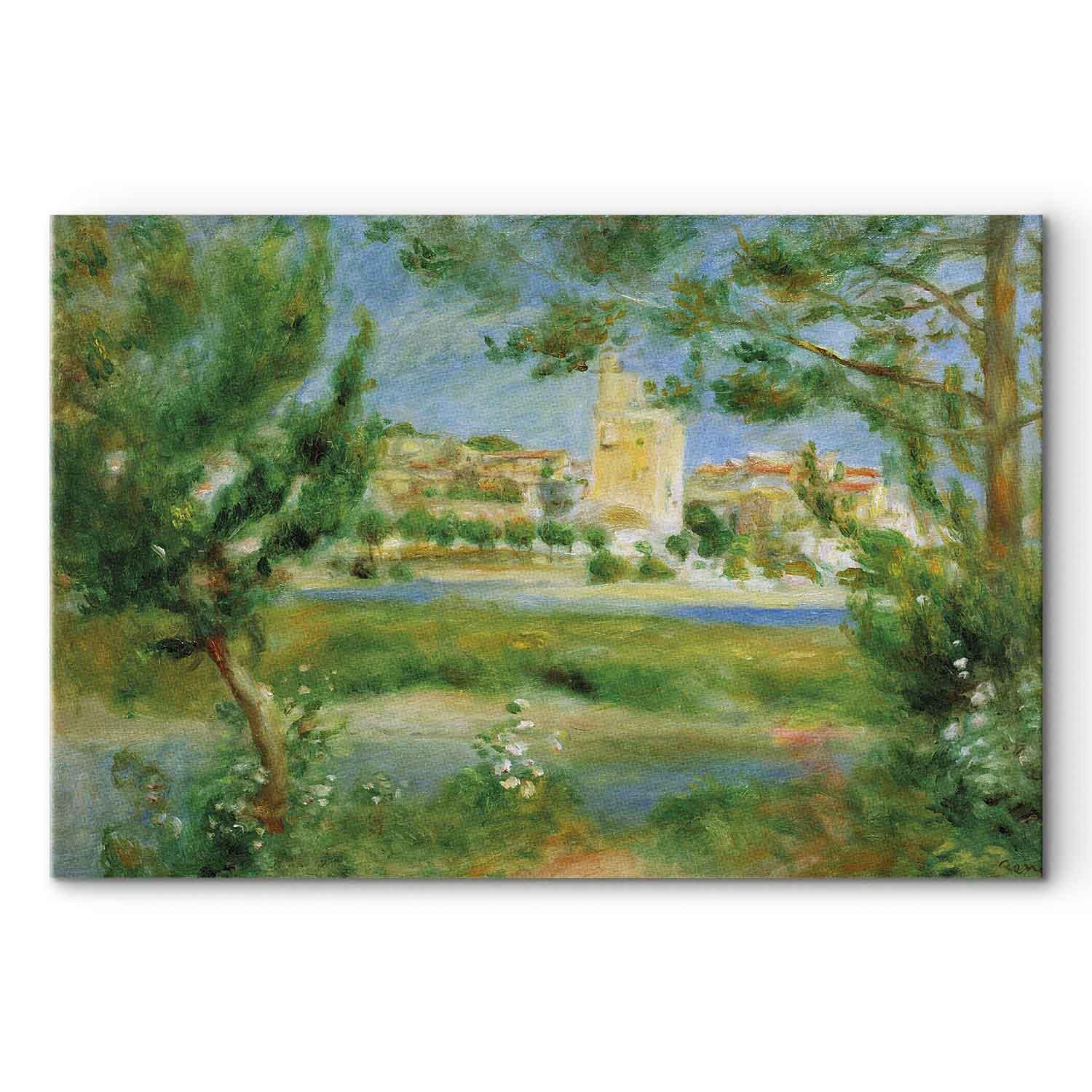 Billede på lærred - Pierre-Auguste Renoir - Villeneuve-les-Avignon reproduktion - 90 x 60 cm - Premium Print