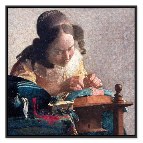 Jan Vermeer - Kniplersken lærredsbillede