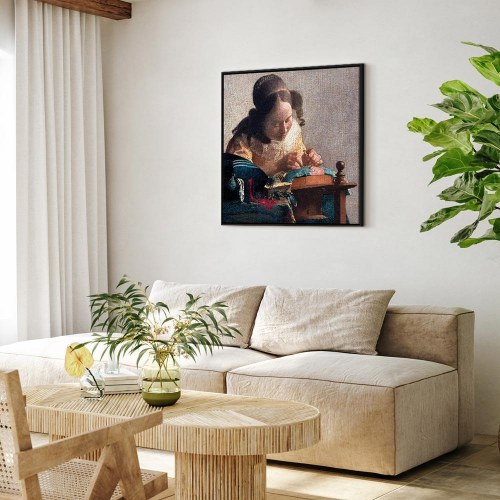 Jan Vermeer - Kniplersken lærredsbillede