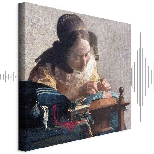 Jan Vermeer - Kniplersken lærredsbillede