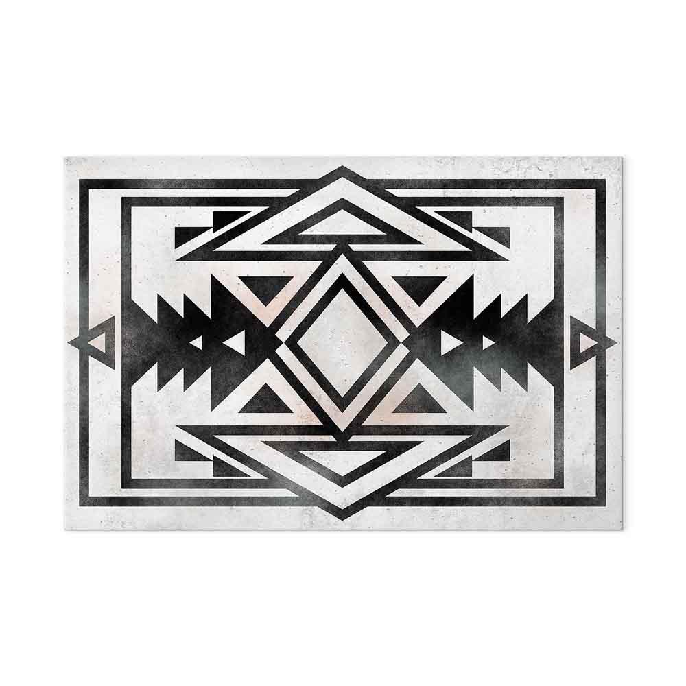Lærredsbillede med etnisk mønster - 1 del, bredt format til vægdekoration - 60 x 40 cm - Akustisk