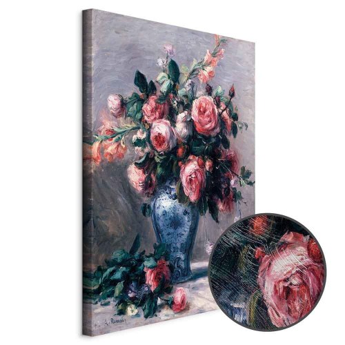 Pierre-Auguste Renoir lærredsbillede - Vase med roser