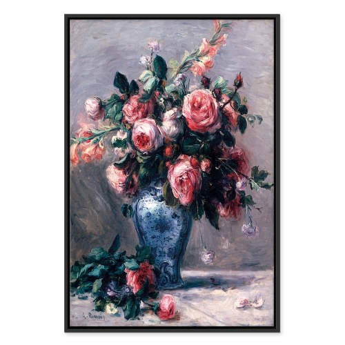 Pierre-Auguste Renoir lærredsbillede - Vase med roser