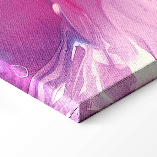 Lærredsbillede Night Flows - abstrakte bølger i blå og violette nuancer