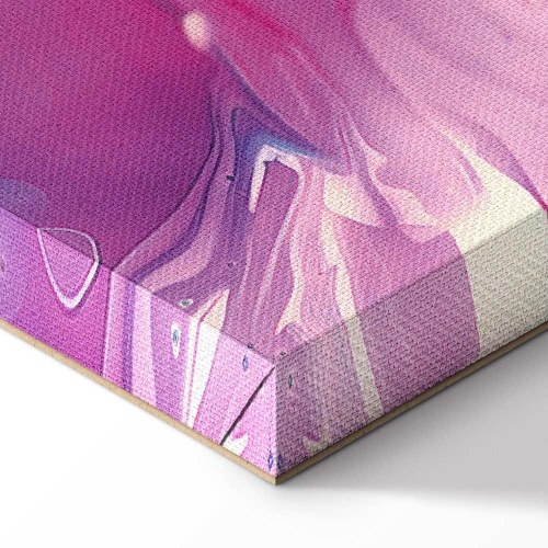 Lærredsbillede Night Flows - abstrakte bølger i blå og violette nuancer