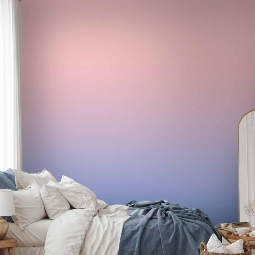 Fototapet Pink Daggry - Gradient baggrund i rosa og kølig blå