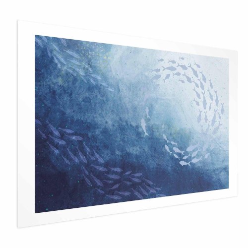 Plakat Havdybder med fisk