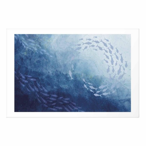 Plakat Havdybder med fisk