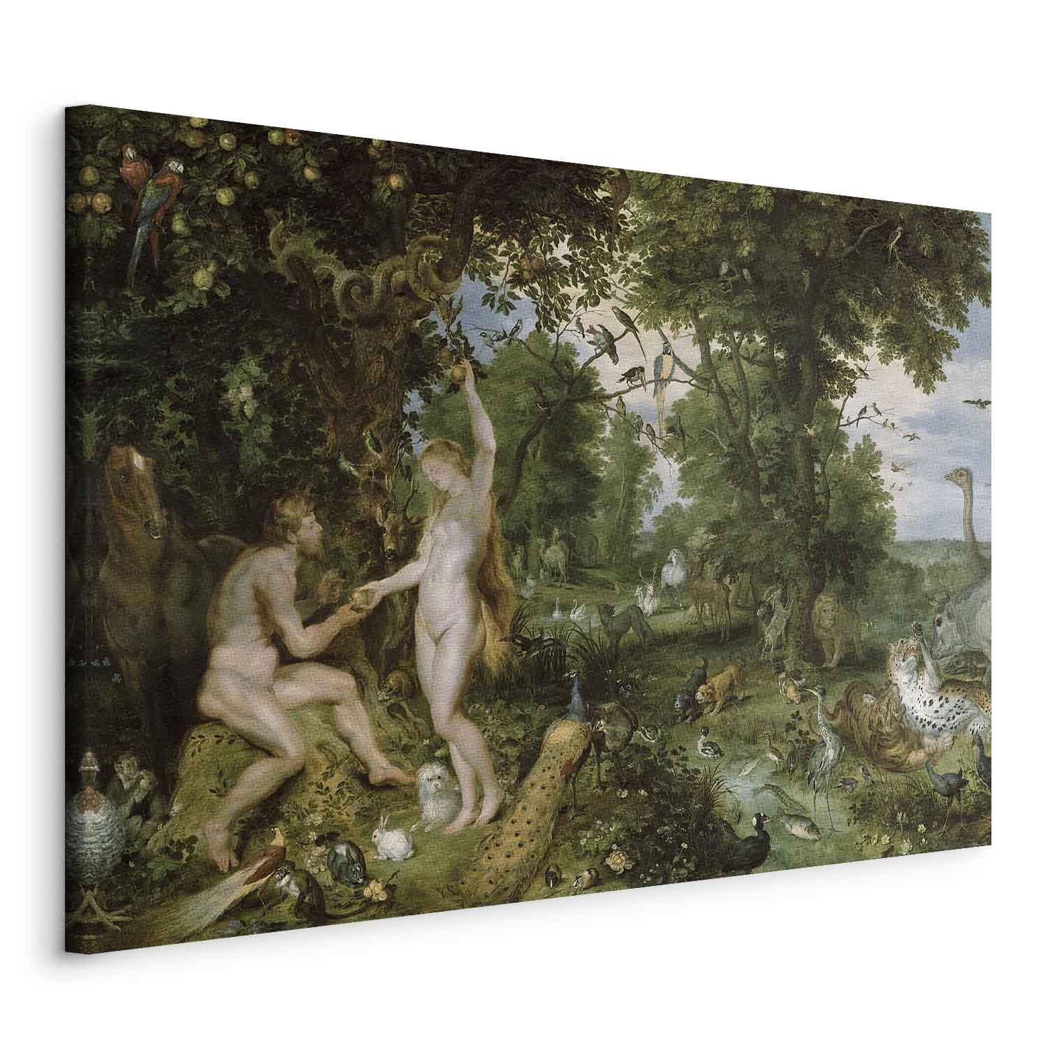 Peter Paul Rubens Edens Have med syndefaldet - billede på lærred