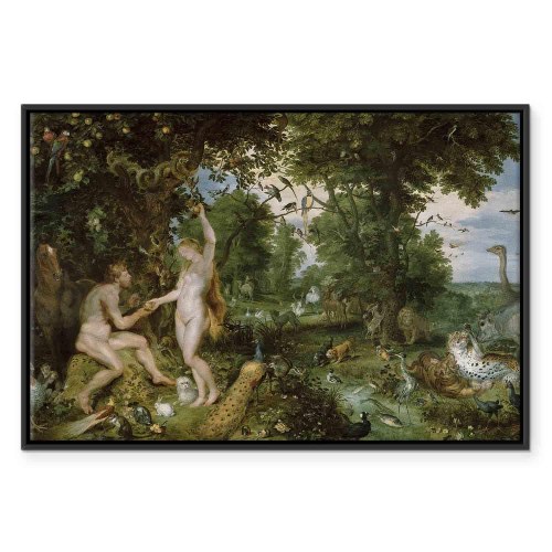 Peter Paul Rubens Edens Have med syndefaldet - billede på lærred
