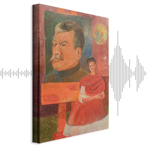 Frida Kahlo Selvportræt med Stalin lærredsbillede