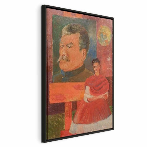 Frida Kahlo Selvportræt med Stalin lærredsbillede