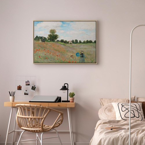 Claude Monet billede på lærred - Valmuemark nær Argenteuil