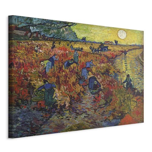 Vincent van Gogh Den røde vingård lærredsbillede