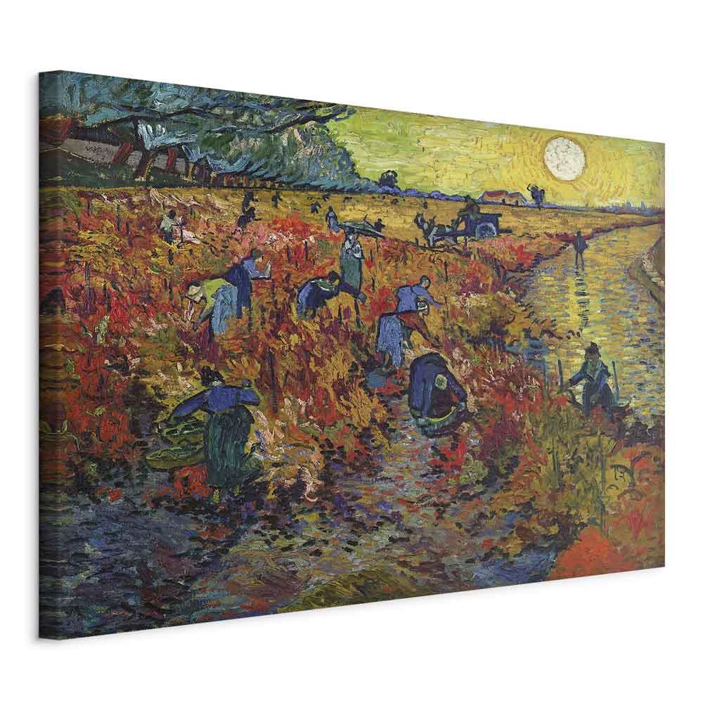 Vincent van Gogh Den røde vingård lærredsbillede