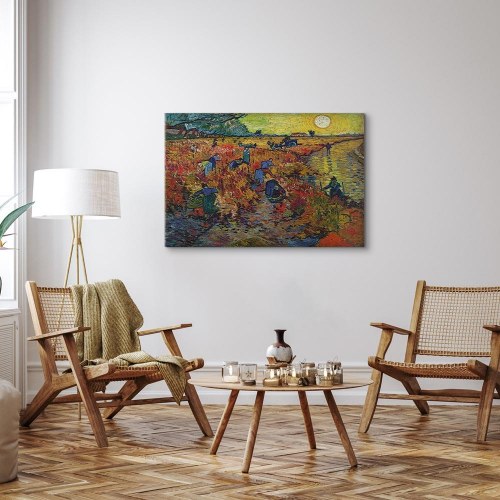 Vincent van Gogh Den røde vingård lærredsbillede