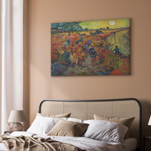 Vincent van Gogh Den røde vingård lærredsbillede