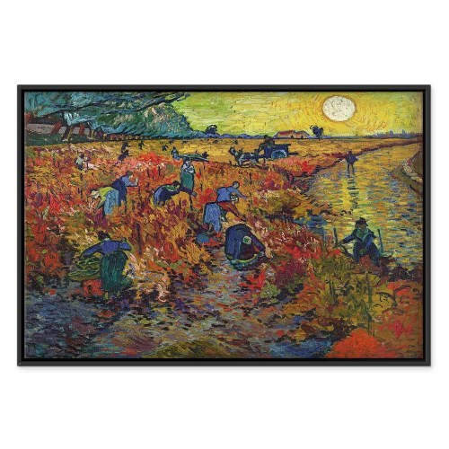 Vincent van Gogh Den røde vingård lærredsbillede