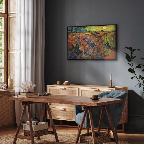 Vincent van Gogh Den røde vingård lærredsbillede