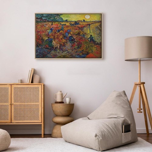 Vincent van Gogh Den røde vingård lærredsbillede