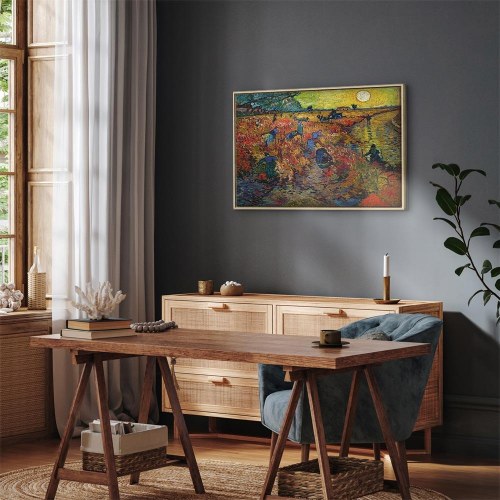 Vincent van Gogh Den røde vingård lærredsbillede