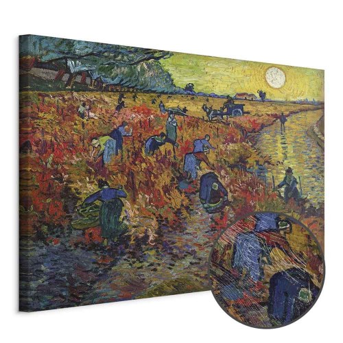 Vincent van Gogh Den røde vingård lærredsbillede