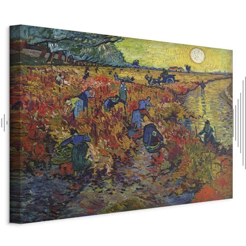 Vincent van Gogh Den røde vingård lærredsbillede