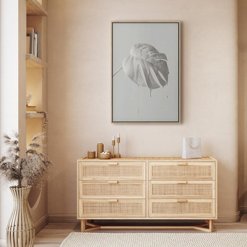 Lærredsbillede Bright Monstera lodret