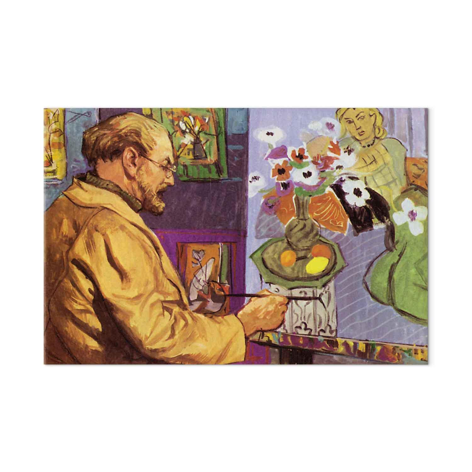 Henri Matisse billede på lærred - farvelitografi reproduktion - 90 x 60 cm - Akustisk