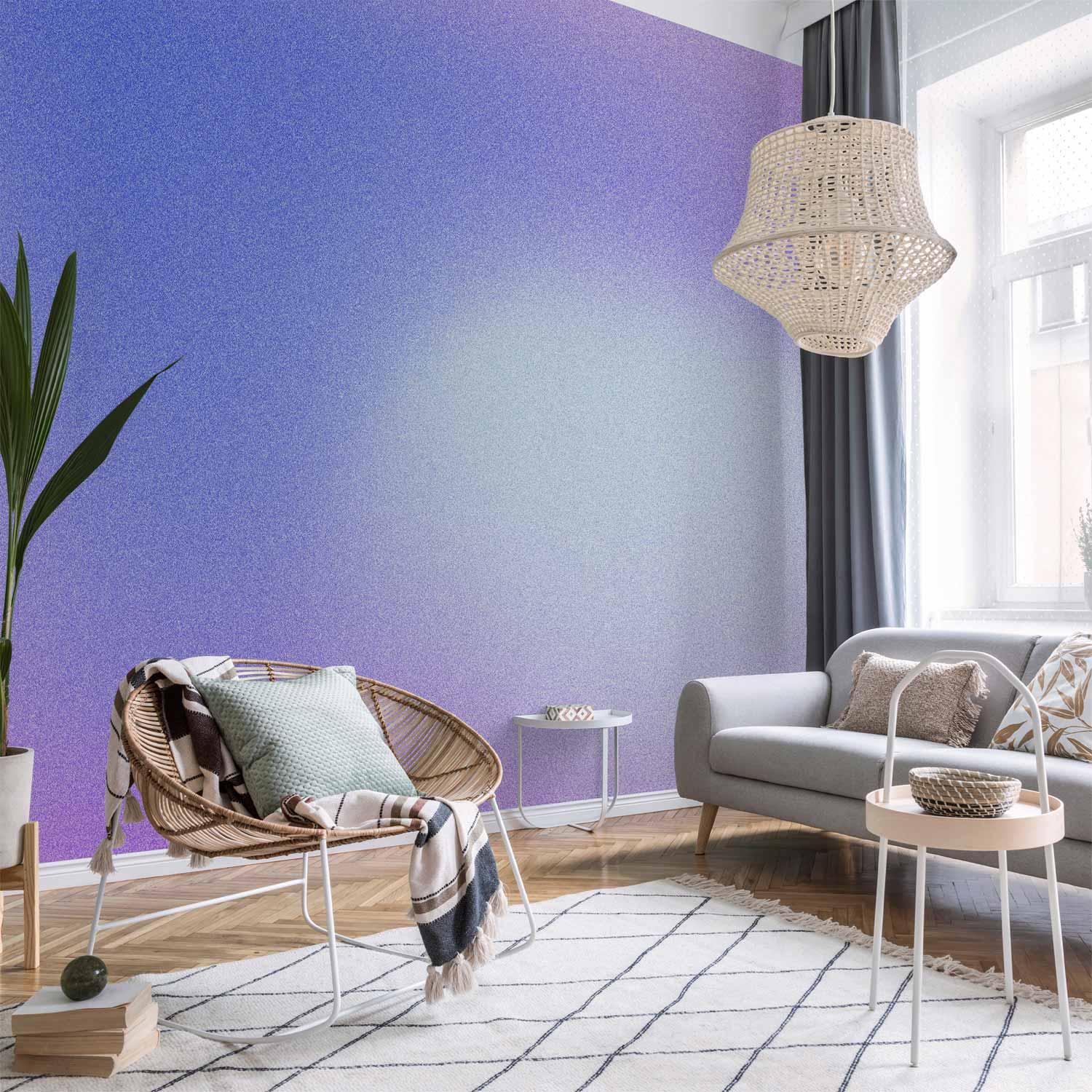 Fototapet Heather Mist - delikat gradient i violette nuancer