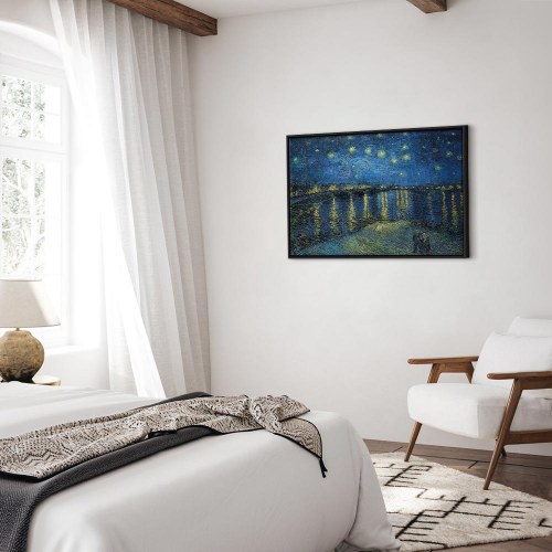 Vincent van Gogh billede på lærred - Stjernenat over Rhône